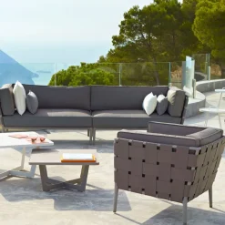 Butaca Lounge Conic, Light grey, incl. cojines
