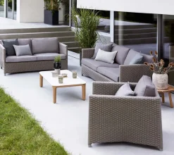 Butaca Lounge Diamond soft rope, Cane-Line Natté taupe