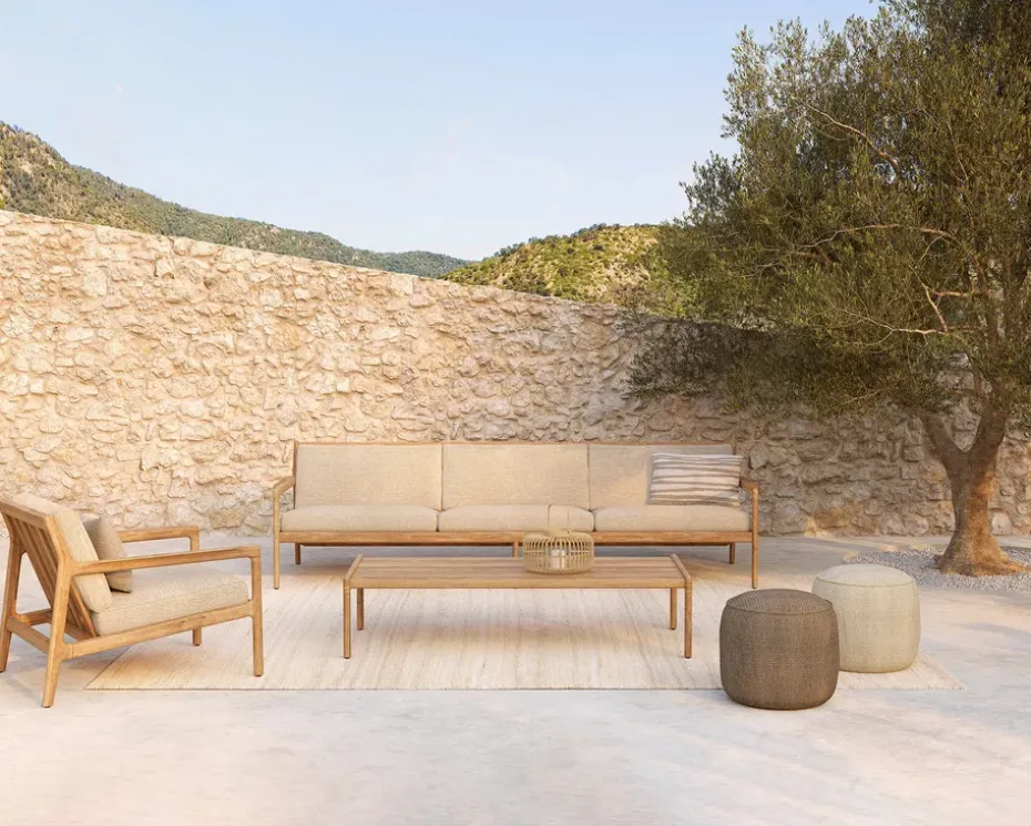Butaca Lounge Jack outdoor teak, Natural