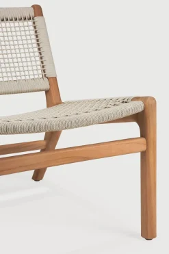 Butaca Lounge Jack outdoor teak, Beige