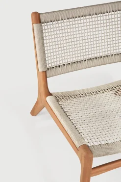 Butaca Lounge Jack outdoor teak, Beige