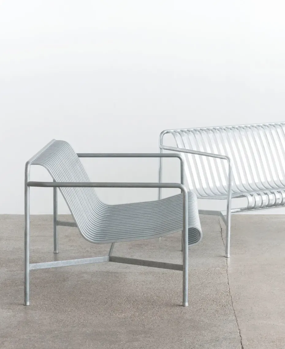 Butaca Lounge Palissade Low, hot galvanized
