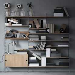 Cabinet con puertas correderas String, Roble, 78x30 cm