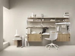 Cabinet con puertas correderas String, Roble, 78x30 cm