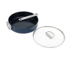 Cacerola antiadherente con tapa Space Ø28 cm, Azul