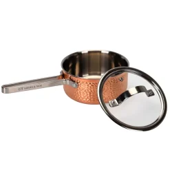 Cacerola con tapa Mjölner hamrad cobre, Vera, 1,6 L