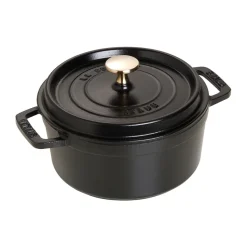 Cacerola de hierro fundido Staub La Cocotte redonda 1,7 L, Negro