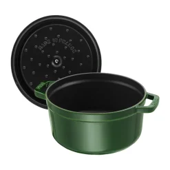 Cacerola de hierro fundido Staub La Cocotte redonda 3,8 L, Verde albahaca