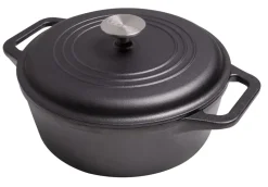 Cacerola de hierro fundido 3,8 l, Negro