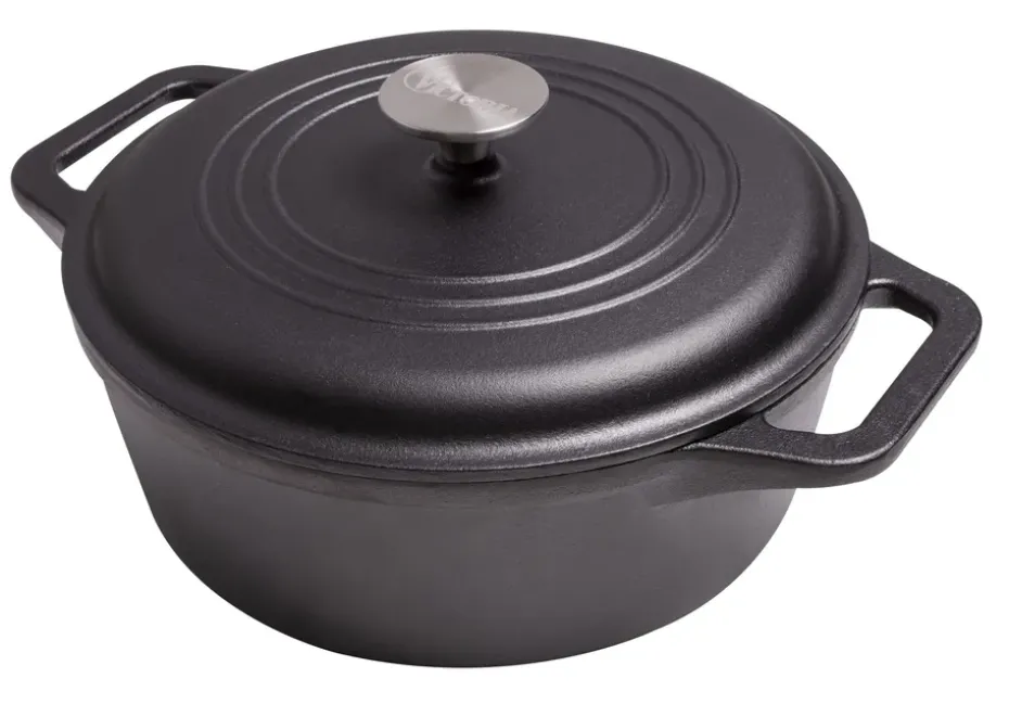 Cacerola de hierro fundido 3,8 l, Negro