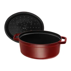 Cacerola de hierro fundido Staub La Cocotte oval 5,5 L, Rojo granadina