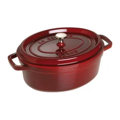 Cacerola de hierro fundido Staub La Cocotte oval 4,2 L, Rojo granadina