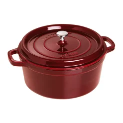 Cacerola de hierro fundido Staub La Cocotte redonda 6,7 L, Rojo granadina