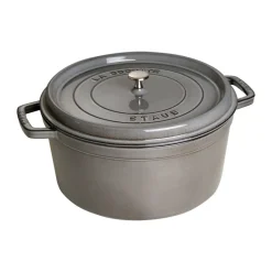 Cacerola de hierro fundido Staub La Cocotte redonda 8,4 L, Gris grafito