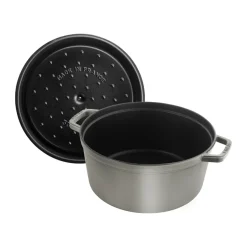 Cacerola de hierro fundido Staub La Cocotte redonda 8,4 L, Gris grafito