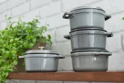 Cacerola de hierro fundido Staub La Cocotte redonda 0,8 L, Gris grafito