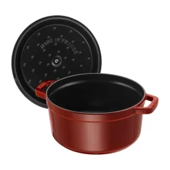 Cacerola de hierro fundido Staub La Cocotte redonda 3,8 L, Rojo granadina