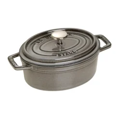 Cacerola de hierro fundido Staub La Cocotte oval 0,6 L, Gris grafito