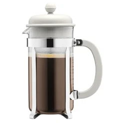 Cafetera de émbolo Caffettiera, blanco, 8 tazas