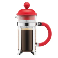 Cafetera de émbolo Caffettiera, rojo, 3 tazas