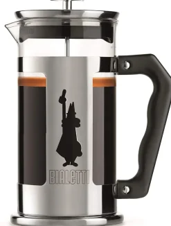 Cafetera de émbolo Preziosa 8 tazas, Plateado-negro