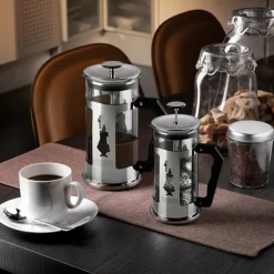 Cafetera de émbolo Preziosa 8 tazas, Plateado-negro