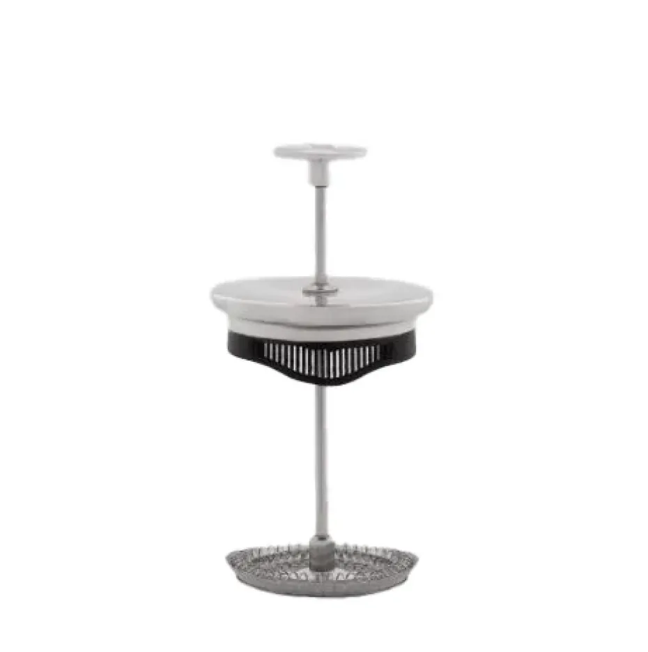 Cafetera de émbolo Preziosa 3 tazas, Plateado-negro