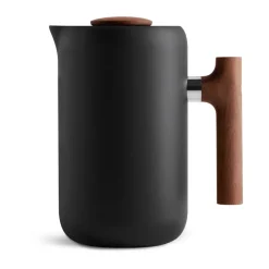 Cafetera de prensa Clara 70,9 cl, Matte black-walnut