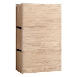 Caja de almacenaje de roble 33x60 cm, Wood, black