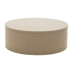 Caja de almacenamiento lacada Matt Ø20x7 cm, Fawn