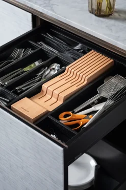 Caja de cuchillos Fiskars, Madera