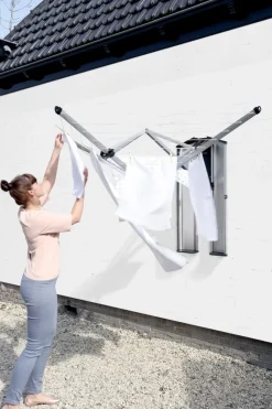Caja de protección/cubierta para tendedero WallFix, Acero cepillado mate