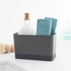 Caja organizadora fregadero Brabantia, gris oscuro
