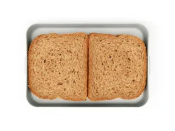 Caja para almuerzo Make & Take plana, 1,1 L, gris claro