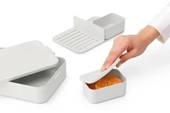 Caja para almuerzo Make & Take Bento grande 2 L, gris claro