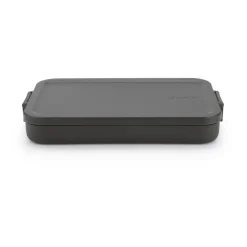 Caja para almuerzo Make & Take plana, 1,1 L, gris oscuro