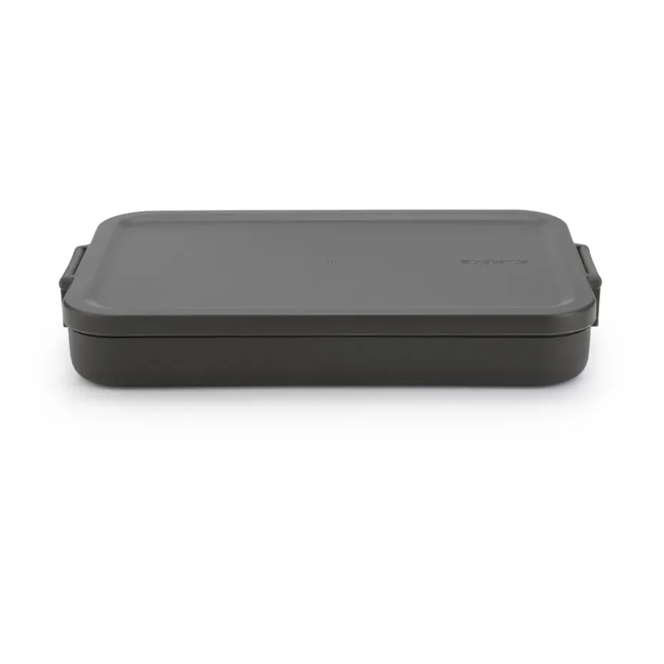 Caja para almuerzo Make & Take plana, 1,1 L, gris oscuro