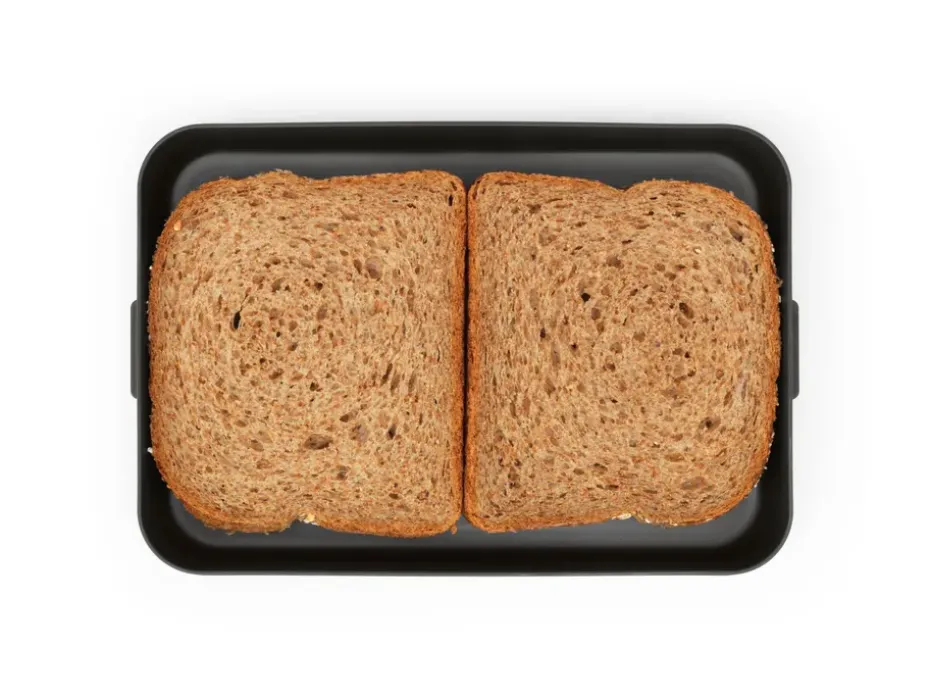 Caja para almuerzo Make & Take plana, 1,1 L, gris oscuro