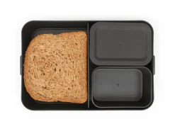 Caja para almuerzo Make & Take Bento grande 2 L, gris oscuro