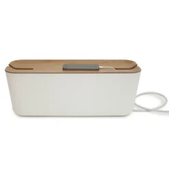 Caja para cables Cable Organiser XL, tapa impresión madera