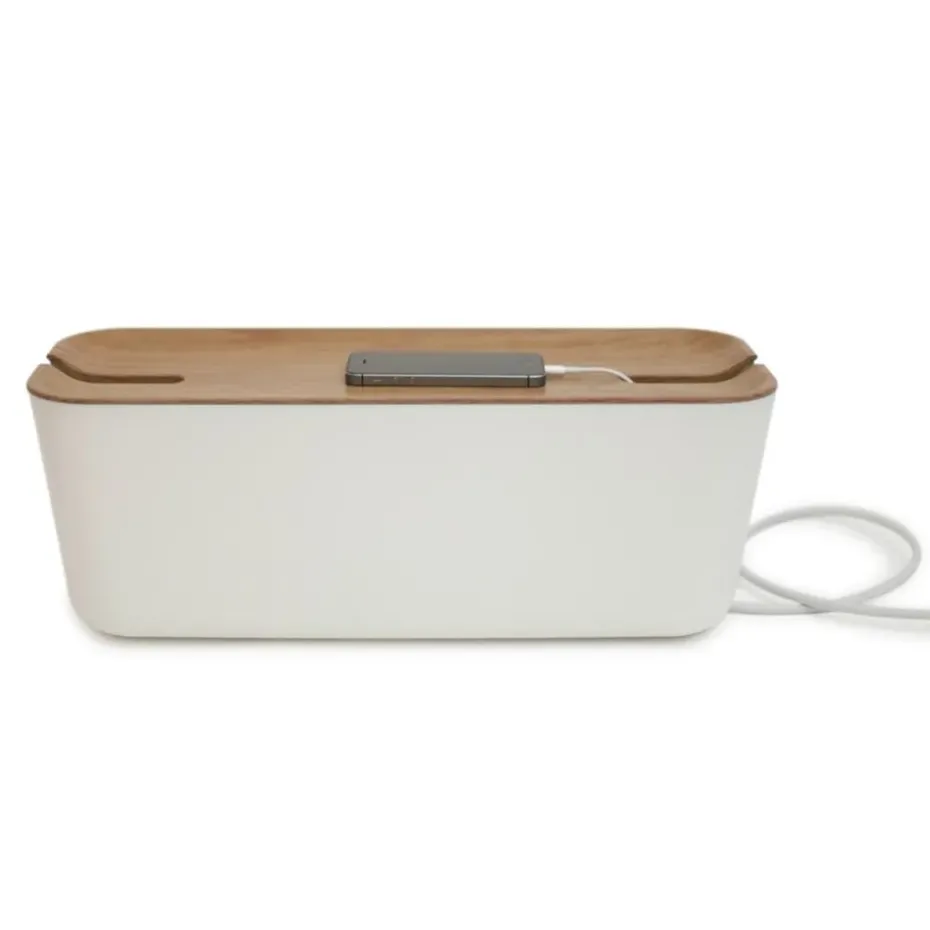 Caja para cables Cable Organiser XL, tapa impresión madera