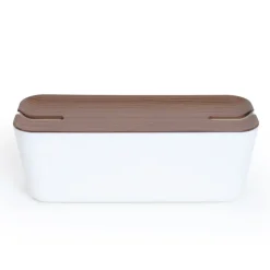 Caja para cables Cable Organiser XL, decoración de madera oscura