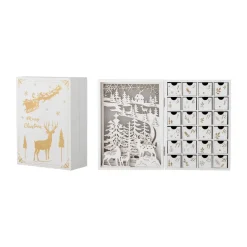 Calendario de adviento Elimar luminoso, Blanco