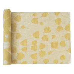 Camino de mesa Bouquet 150x45 cm, amarillo-blanco