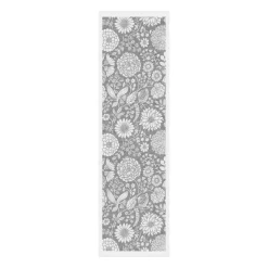 Camino de mesa Flowering 35x120 cm, gris