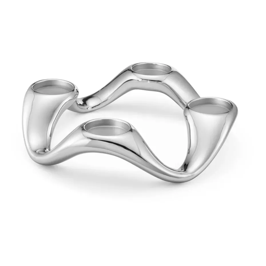 Candelabro Cobra Ø33 cm, acero inoxidable