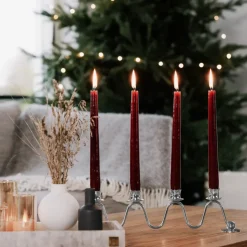 Candelabro de Adviento Lignano Sabbiadoro, Latón niquelado