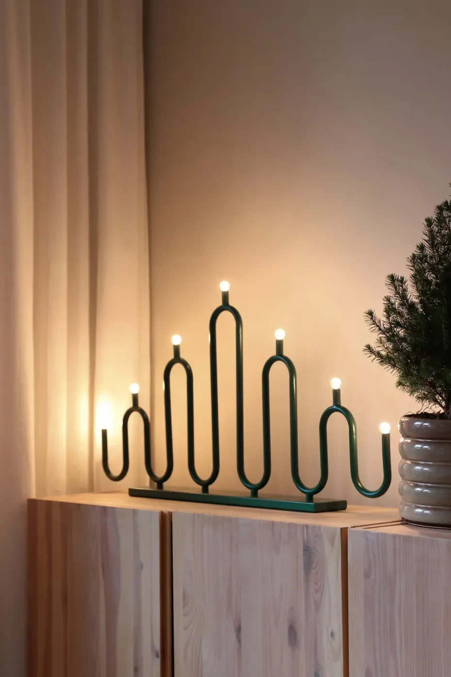 Candelabro de Adviento Noel 7, Verde