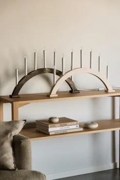 Candelabro de Adviento Sky arco 41 cm, teñido oscuro