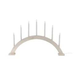 Candelabro de Adviento Sky arco 41 cm, esmaltado blanco